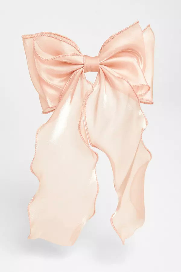Pink Organza Hair Bow