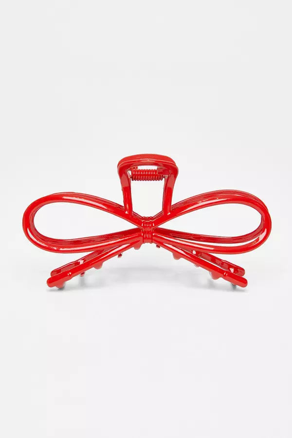Red Bow Hair Claw