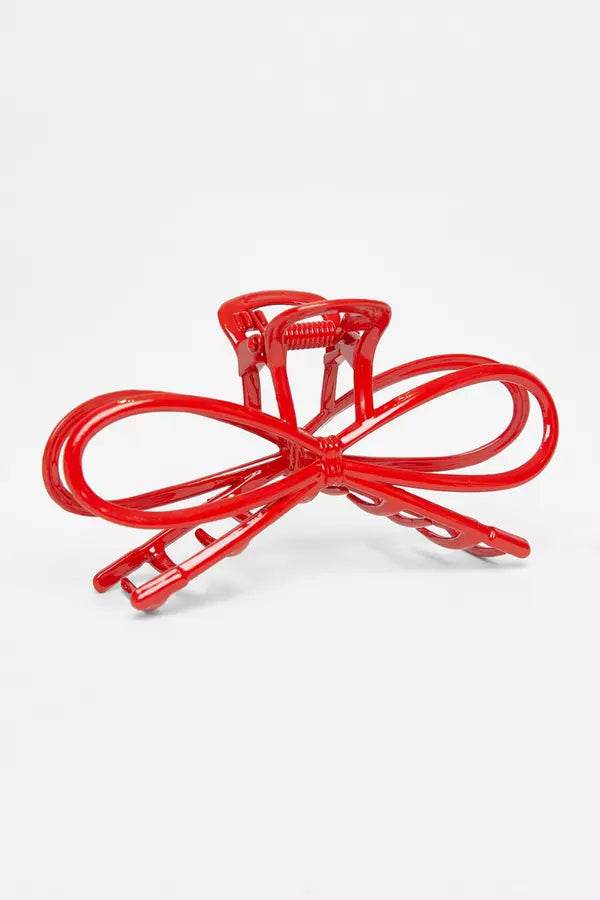 Red Bow Hair Claw