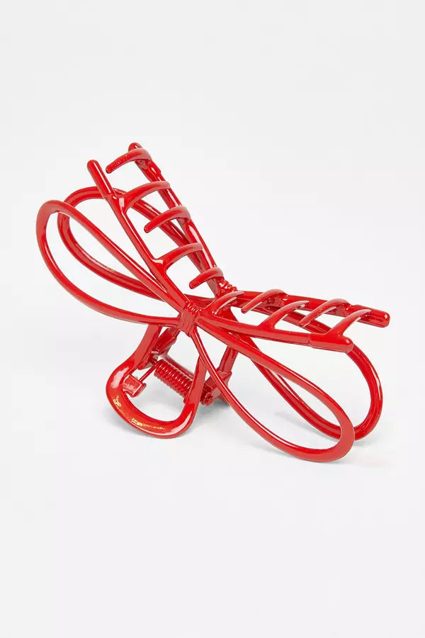 Red Bow Hair Claw