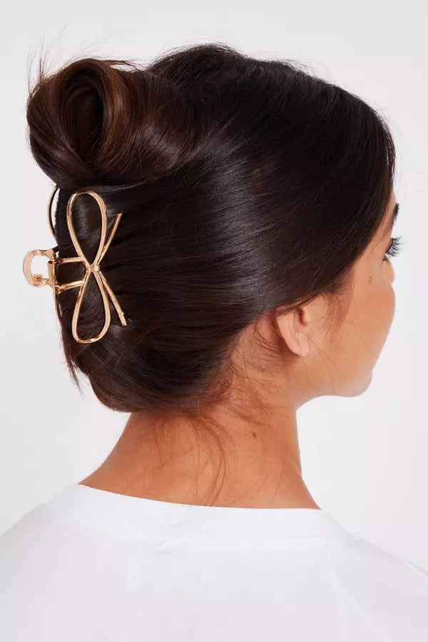 Gold Bow Hair Claw