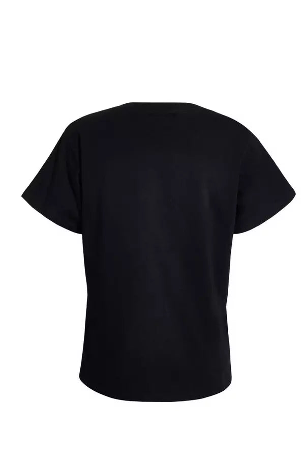 Black Leopard Print Cherry Top