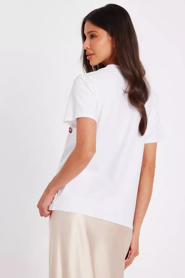 White Cherry Graphic T-Shirt